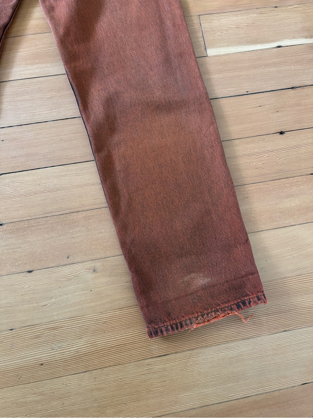 Vintage Levi’s 501 really unique rust wash 1990s high rise straight leg - Picture 8 of 13